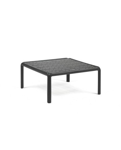 Table basse Komodo anthracite avec plateau de verre