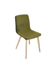 Chaise en bois ZENY vert bambus / naturel