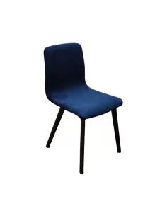 Chaise en bois ZENY bleu/wengé