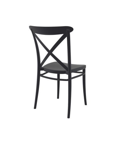 Chaise en résine CROSS noir