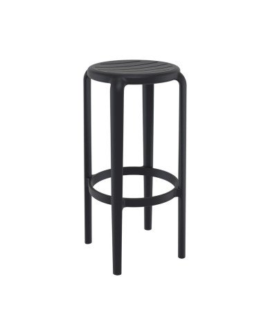 Tabouret en résine TOM noir