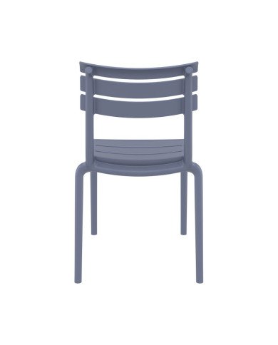 Chaise en résine HELEN dark grey