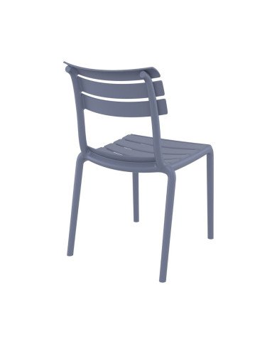 Chaise en résine HELEN dark grey