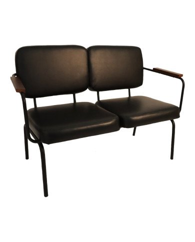 Banquette en métal TWIST noir