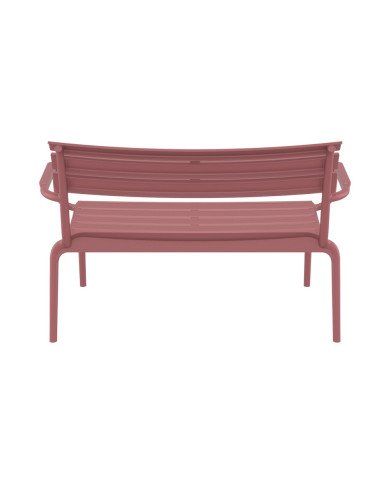 Banc en résine PARIS LOUNGE marsala renforcé fibre de verre