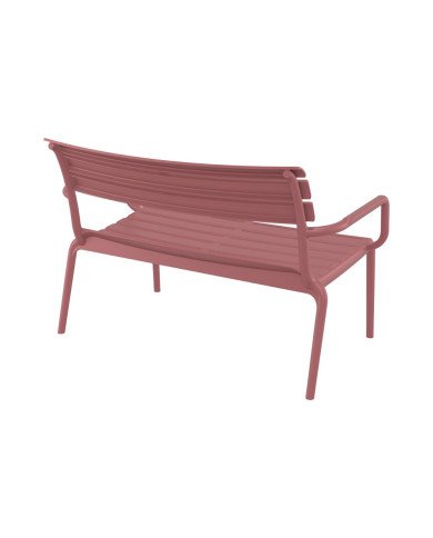 Banc en résine PARIS LOUNGE marsala renforcé fibre de verre