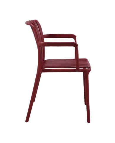 Fauteuil NEW MADRID structure résine bordeaux