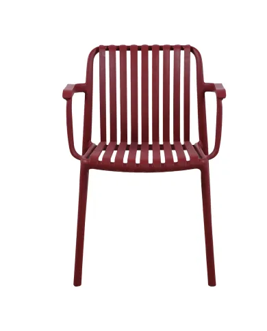 Fauteuil NEW MADRID structure résine bordeaux