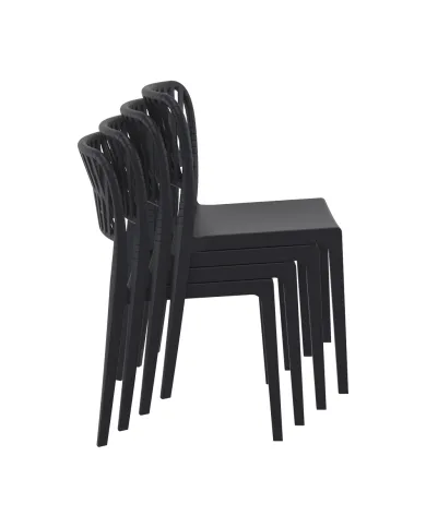 Chaise PORTOFINO structure résine noir