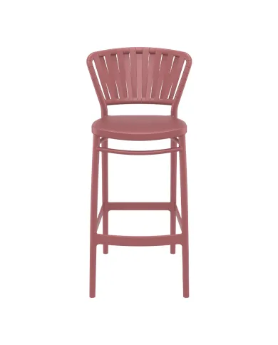 Chaise haute PORTOFINO structure résine marsala
