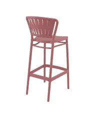 Chaise haute PORTOFINO structure résine marsala