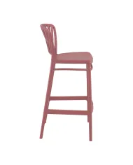 Chaise haute PORTOFINO structure résine marsala