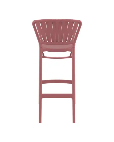 Chaise haute PORTOFINO structure résine marsala