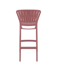 Chaise haute PORTOFINO structure résine marsala