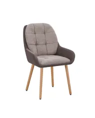 Chaise SENDAI structure chêne massif assise et dossier tissu anti-tâche