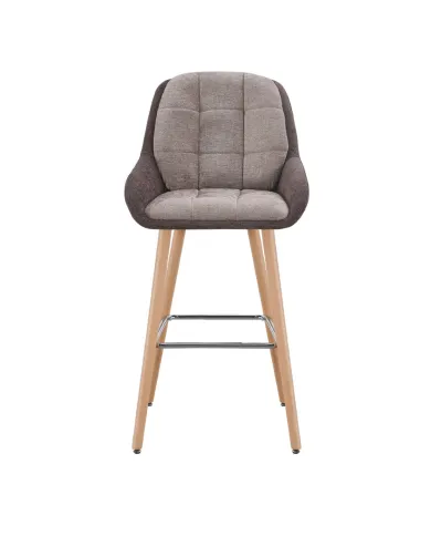 Chaise haute SENDAI structure chêne massif assise et dossier tissu anti-tâche