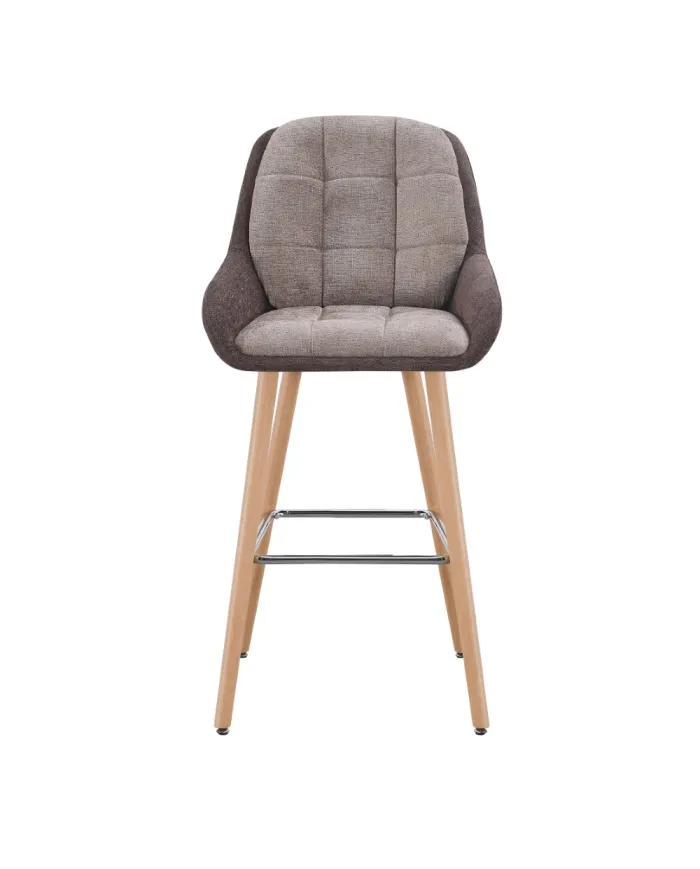 Chaise haute SENDAI structure chêne massif assise et dossier tissu anti-tâche