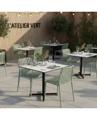 Chaise NEW ALBA structure résine vert pastel