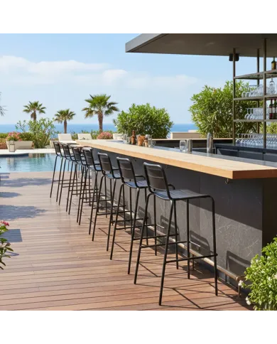 Chaise haute HORIZONS structure aluminium