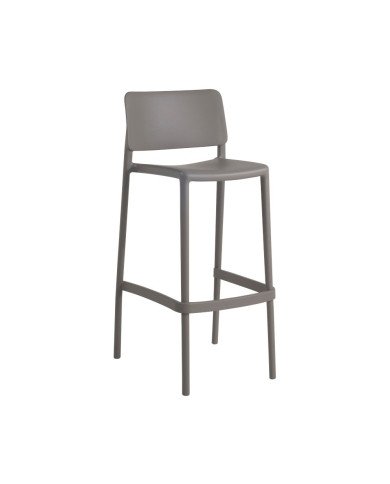 Chaise haute en résine JOY taupe renforcé en fibre de verre