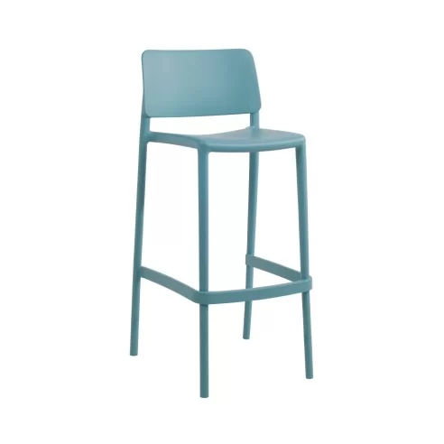 Chaise haute en résine JOY aqua bleu renforcé en fibre de verre