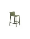 Chaise haute en résine TRILL MINI vert agave renforcé en fibre de verre