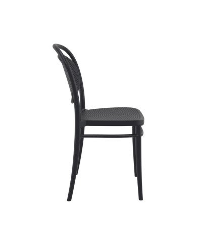 Chaise en résine Marcel noir