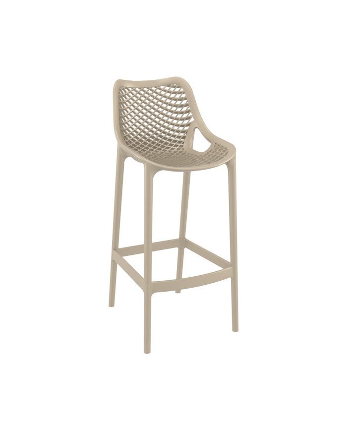 Chaise haute design en résine AIR tourterelle