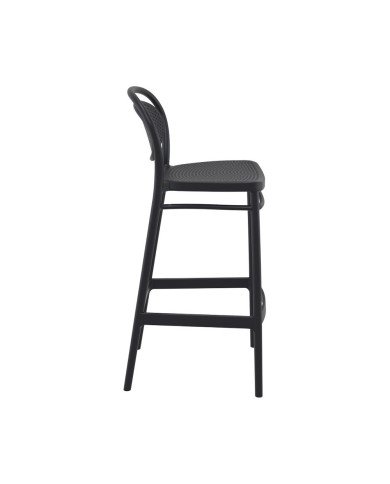 Chaise haute en résine Marcel noir