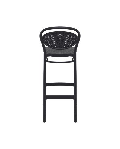 Chaise haute en résine Marcel noir