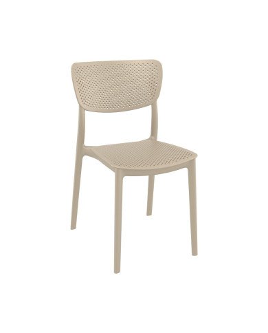 Chaise en résine LUCY tourterelle