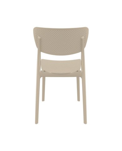 Chaise en résine LUCY tourterelle