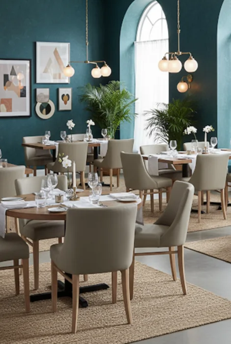 Chaise Leona structure naturelle tissu Dolaro